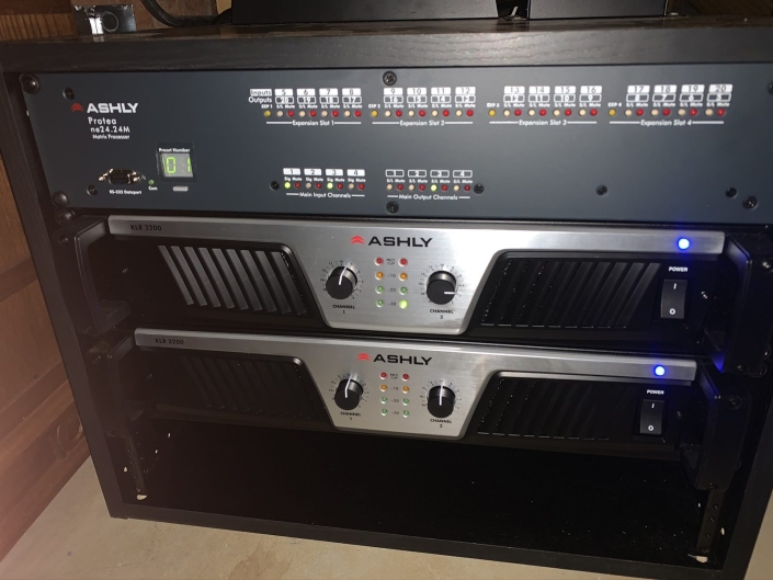 Ashly amplifier rack