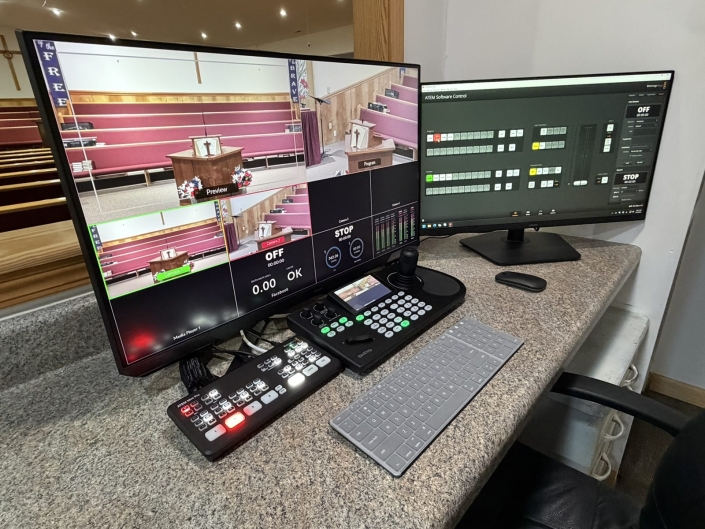 Video switcher control desk